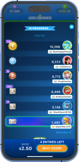 WorldWinner screen 3